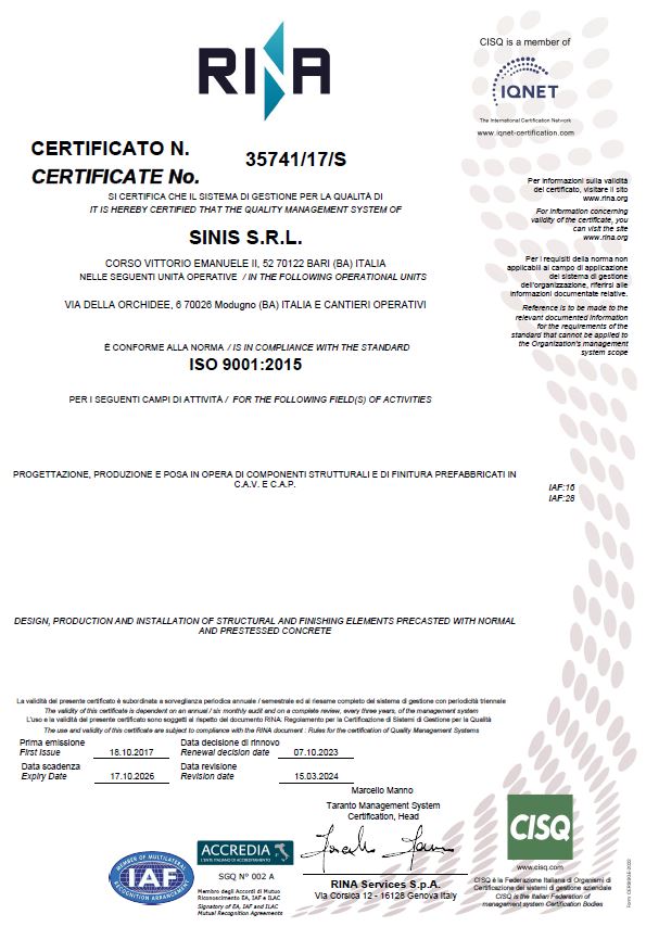 Certificazione ISO 9001:2015